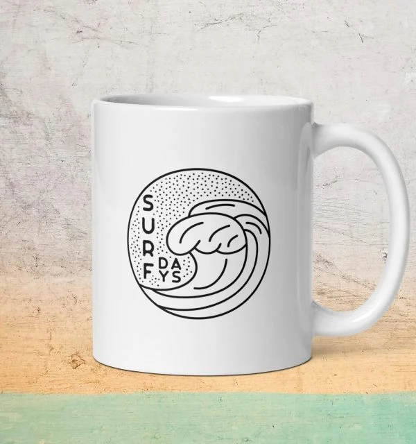 Surf days - glossy mug
