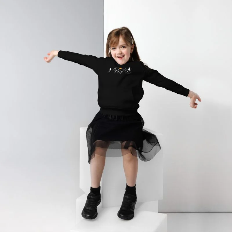 Mountain and Sun Kids eco hoodie - Image 4