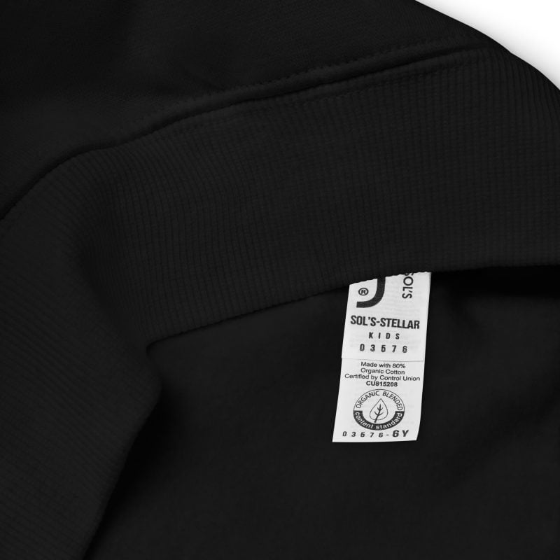 Kids eco hoodie black product details 3 64b6bf6860744