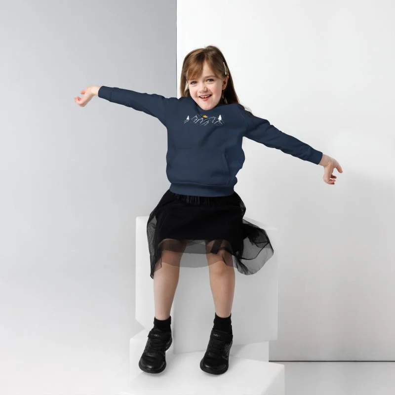 Mountain and Sun Kids eco hoodie - Image 5