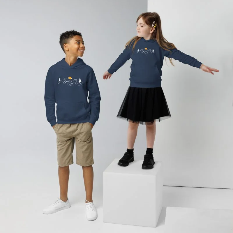 Mountain and Sun Kids eco hoodie - Image 6