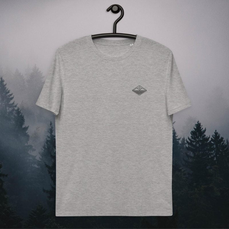Unisex organic cotton t shirt heather grey front 64ecd5949a8df