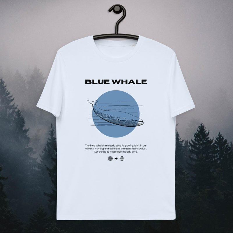 Unisex organic cotton t shirt serene blue front 64e8e2b496f61