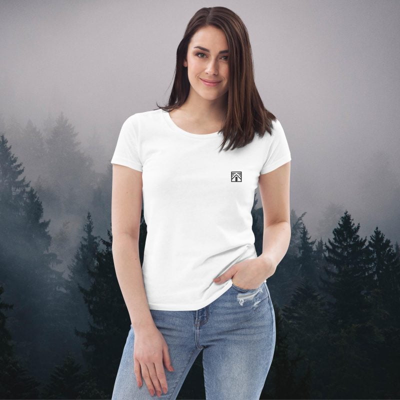 Womens fitted eco tee white front 64ecc5686776f