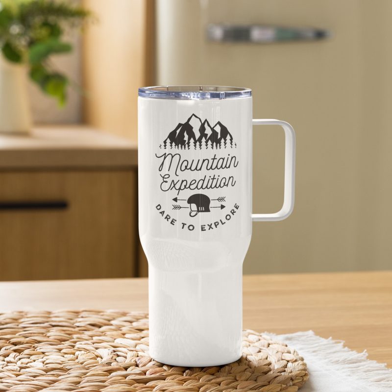 Travel mug with a handle white 25 oz left 64f218550e195