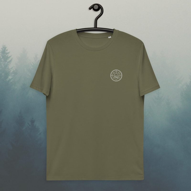 Unisex organic cotton t shirt khaki front 64f847a33f2c4